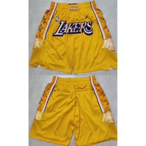68647c378cd5a_1 Men's Los Angeles Lakers Yellow Shorts (Run Small)
