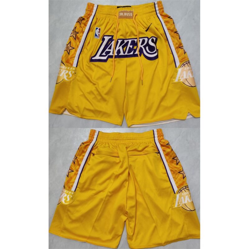 68647c378cd5a_1 Men's Los Angeles Lakers Yellow Shorts (Run Small)