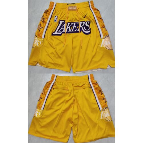 68647c3a46512_1 Men's Los Angeles Lakers Yellow Shorts (Run Small)