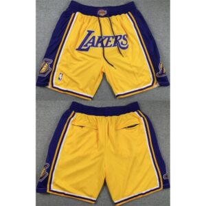68647c3d00835_1 Men's Los Angeles Lakers Yellow/Purple Shorts (Run Small)