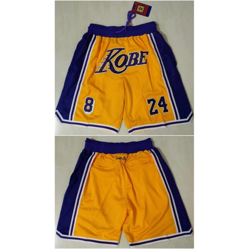 68647c4aee4aa_1 Men's Los Angeles Lakers Yellow Shorts (Run Small)