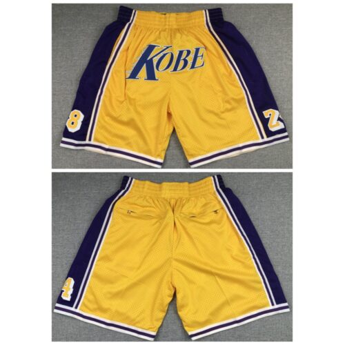 68647c4da8972_1 Men's Los Angeles Lakers Yellow Shorts (Run Small)