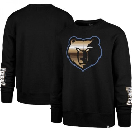 68647ca7b1861_1 Men's Memphis Grizzlies '47 Black 2022/23 City Edition Two-Peat Headline Pullover Sweatshirt