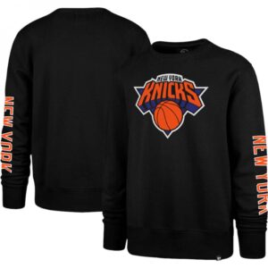 68647cd8b0b56_1 Men's New York Knicks '47 Black 2022/23 City Edition Two-Peat Headline Pullover Sweatshirt