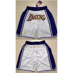 68647d0fe9e67_1 Men's Los Angeles Lakers White Shorts (Run Small)