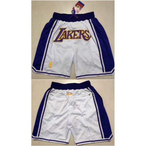 68647d0fe9e67_1 Men's Los Angeles Lakers White Shorts (Run Small)
