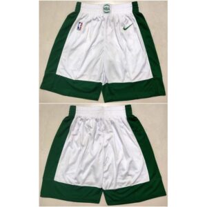 68647d2c1a1a4_1 Men's Boston Celtics White/Green Shorts (Run Small)