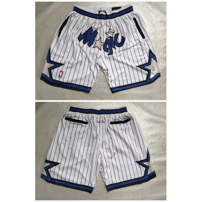 68647d34476c0_1 Men's Orlando Magic White Shorts( Run Small)