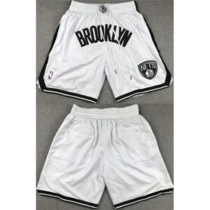 68647d80bdd4c_1 Men's Brooklyn Nets White Shorts (Run Small)