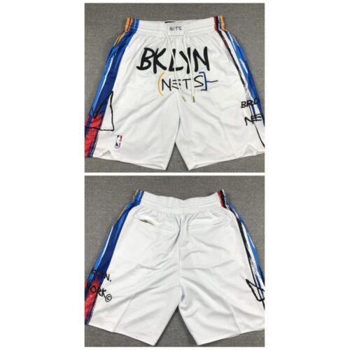 68647d8367c22_1 Men's Brooklyn Nets White Shorts (Run Small)