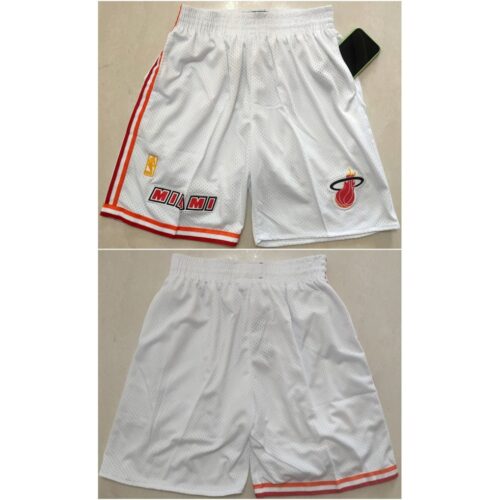 68647d972737a_1 Men's Miami Heat White Shorts (Run Small)