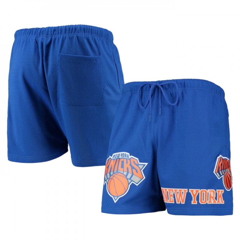 68647db05d5c8_1 Men's New York Knicks Royal Chenille Shorts