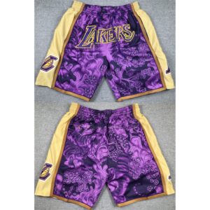 68647e0c300fe_1 Men's Los Angeles Lakers Purple Gold Shorts (Run Small)