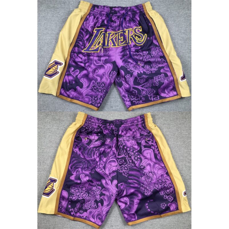 68647e0c300fe_1 Men's Los Angeles Lakers Purple Gold Shorts (Run Small)