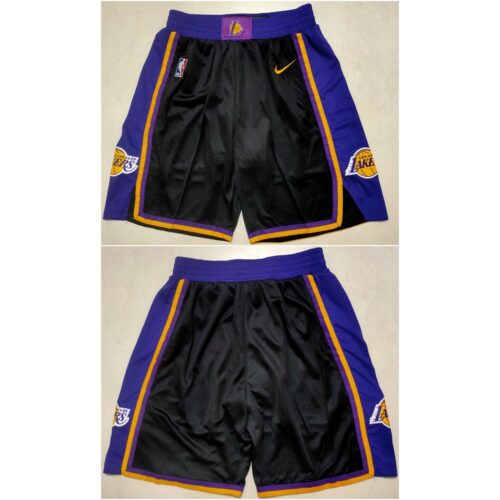 68647f70812f6_1 Men's Los Angeles Lakers Black Shorts (Run Small)