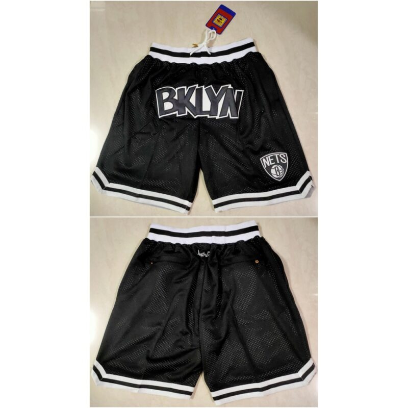 68647fd2a345a_1 Men's Brooklyn Nets Black Shorts (Run Small)