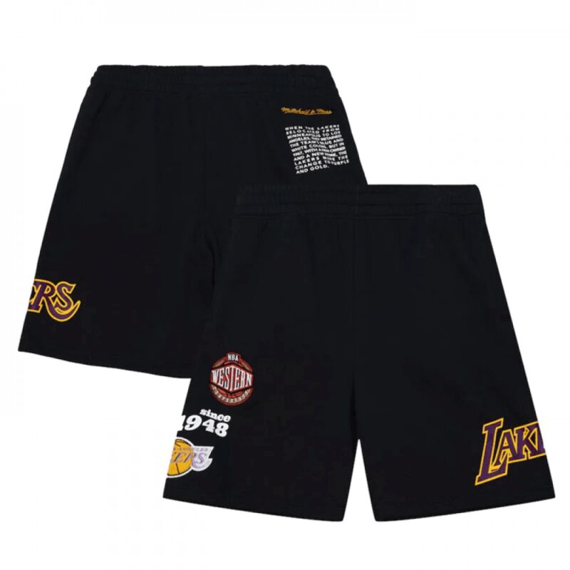 686480156ef2f_1 Men's Los Angeles Lakers Black Shorts 002