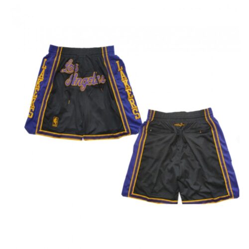 686480254cb77_1 Men's Los Angeles Lakers Black Shorts (Run Small)