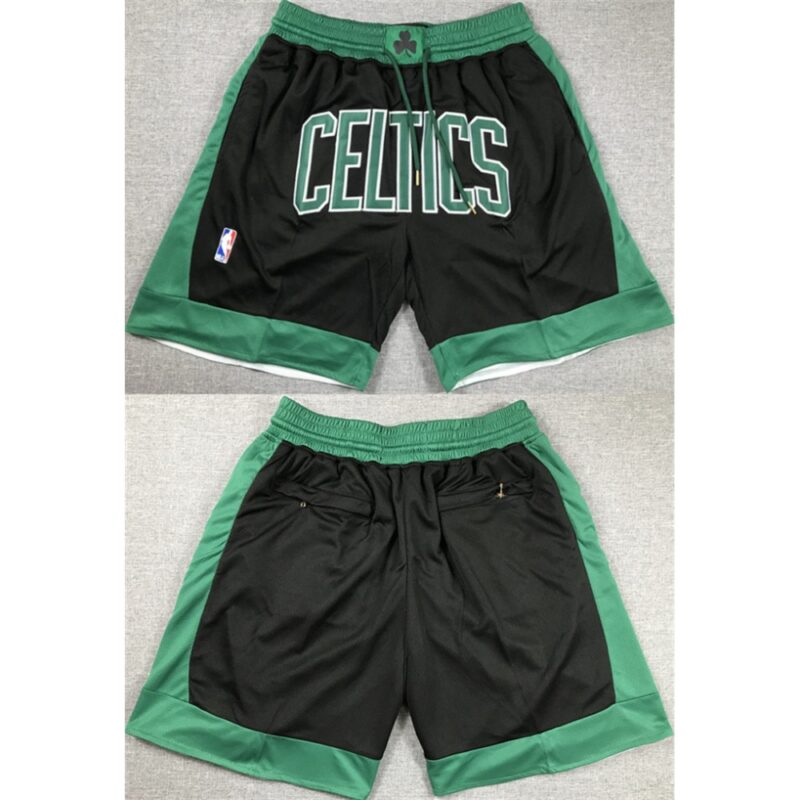 6864802823051_1 Men's Boston Celtics Black Shorts (Run Small)