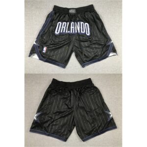6864803db9430_1 Men's Orlando Magic Black Shorts(Run Small)