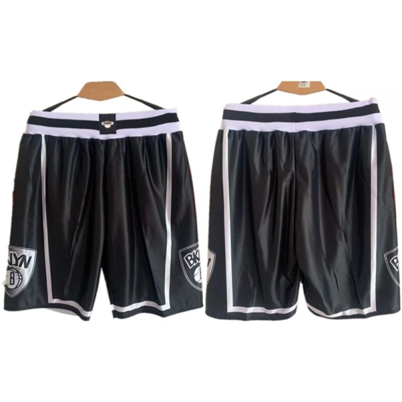 6864808d761c5_1 Men's Brooklyn Nets Black Shorts (Run Small)