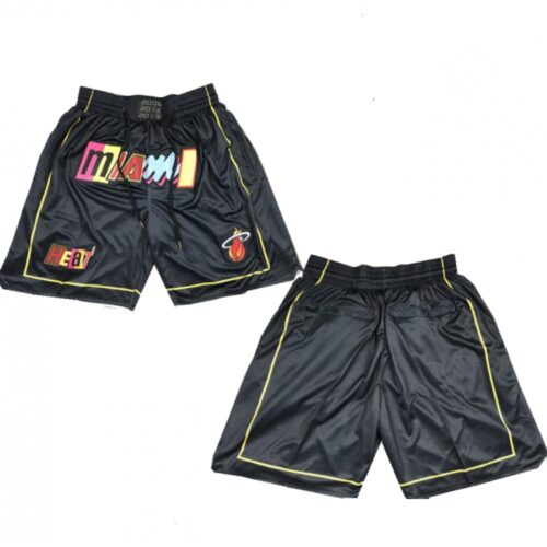 6864809ae6cee_1 Men's Miami Heat Black Shorts (Run Small)