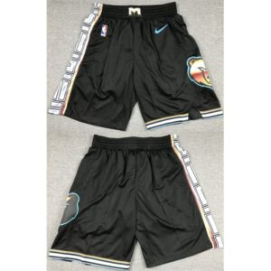 686480b092cdd_1 Men's Memphis Grizzlies Black Shorts (Run Small)