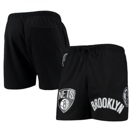 686480b35be1d_1 Men's Brooklyn Nets Black Chenille Shorts