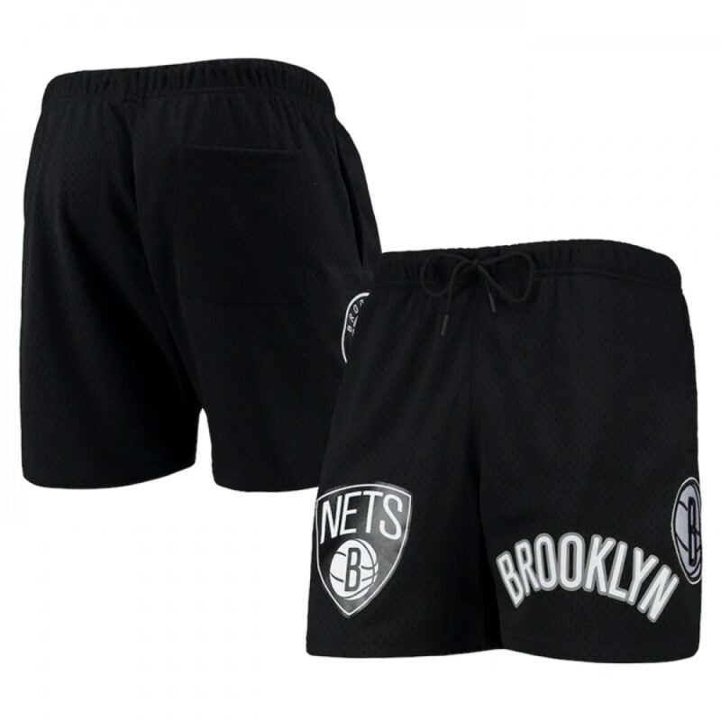 686480b35be1d_1 Men's Brooklyn Nets Black Chenille Shorts