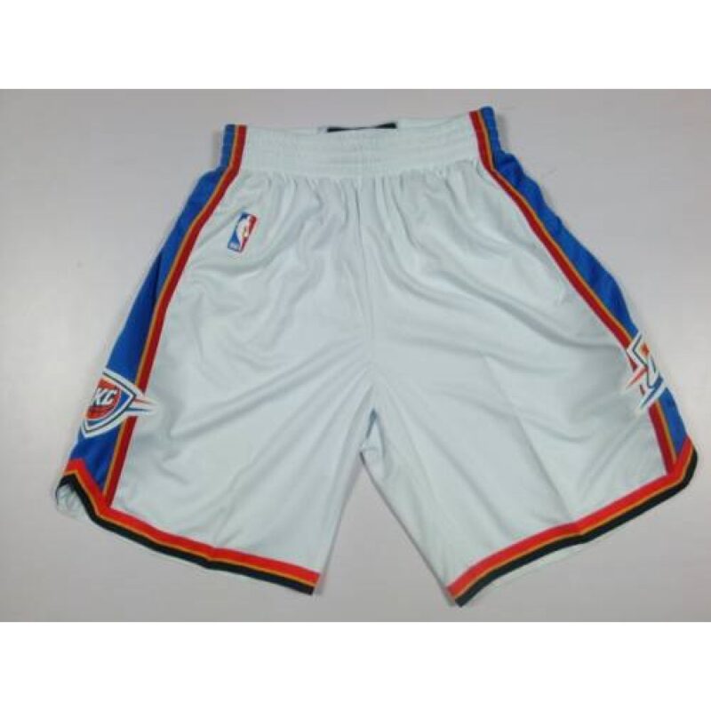 686480ebee2c1_1 Oklahoma City Thunder White NBA Shorts