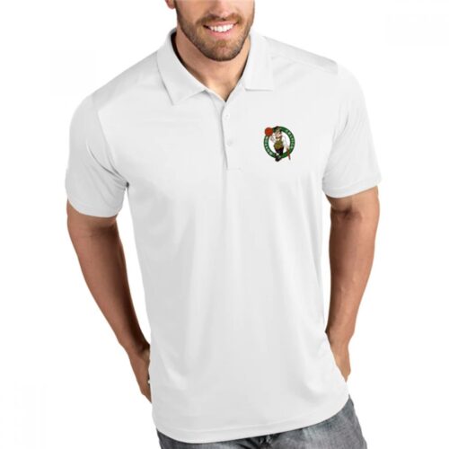 6864811ca5490_1 Men's Boston Celtics Antigua White Legacy Pique Polo