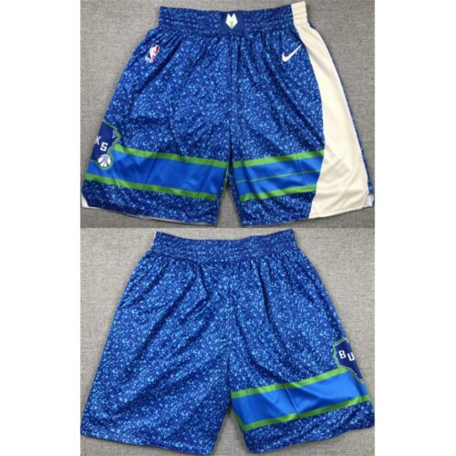 6864813185334_1 Men's Milwaukee Bucks Blue City Edition Shorts (Run Small)