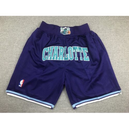 6864815ecc21e_1 Men's Charlotte Hornets Purple Swingman Basketball Shorts