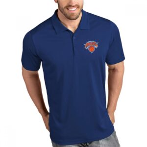 68648191a044b_1 Men's New York Knicks Antigua Blue Legacy Pique Polo