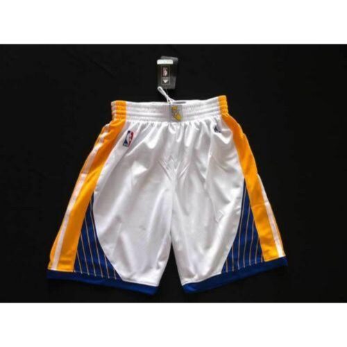 686485a4c34b1_1 Golden State Warriors White NBA Shorts