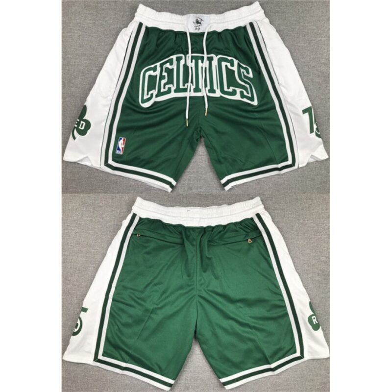 686485c823d74_1 Men's Boston Celtics White/Green Shorts (Run Small)