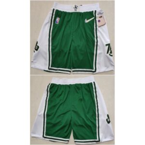 686485cadda5f_1 Men's Boston Celtics Green/White 75th Anniversary Shorts (Run Small)