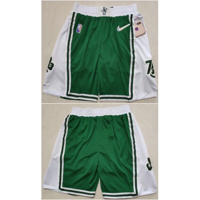686485cadda5f_1 Men's Boston Celtics Green/White 75th Anniversary Shorts (Run Small)