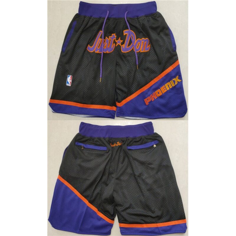 686487614109f_1 Men's Phoenix Suns Black/Orange Shorts (Run Small)