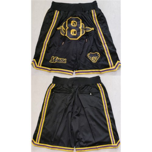 686487d532046_1 Men's Los Angeles Lakers #8 Kobe Bryant Black Shorts (Run Small)