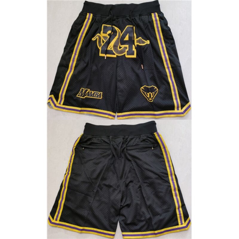 68648a56b3205_1 Men's Los Angeles Lakers #24 Kobe Bryant Black Shorts (Run Small)