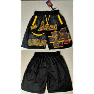 68648a5a3a377_1 Men's Los Angeles Lakers #24 Kobe Bryant Black Shorts (Run Small)
