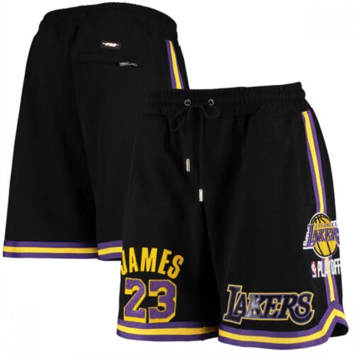 68648a8a7baa0_1 Men's Los Angeles Lakers #23 LeBron James Black Shorts