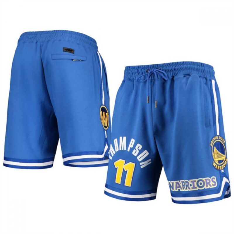 68648ca0776e1_1 Men's Golden State Warriors #11 Klay Thompson Blue Shorts