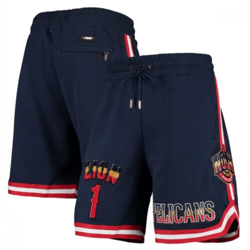 68648cfcacecc_1 Men's New Orleans Pelicans #1 Zion Williamson Navy Shorts