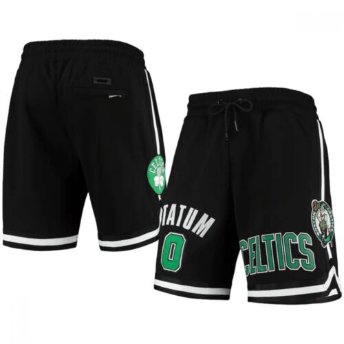 68648d4fa8984_1 Men's Boston Celtics #0 Jayson Tatum Black Shorts