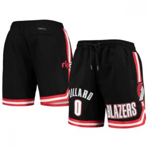 68648d5d5e21f_1 Men's Portland Trail Blazers #0 Damian Lillard Black Shorts