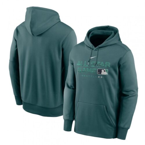 m1202401170002_1 Men's All-star 2023 Teal Therma Fleece Pullover Hoodie