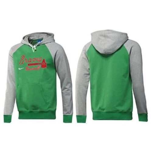 m1202401170041_1 Atlanta Braves Pullover Hoodie Green & Grey