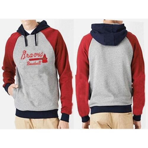 m1202401170042_1 Atlanta Braves Pullover Hoodie Grey & Red